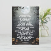 Halloween Moon Einladung (Stehend Vorderseite)