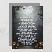 Halloween Moon Einladung (Vorne/Hinten)