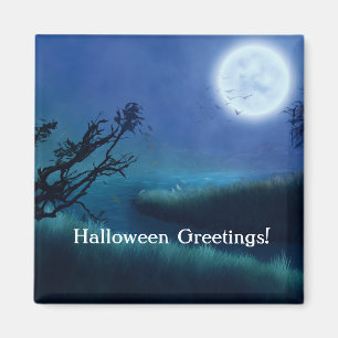 Halloween Moon in der Nacht in den Schatten von Bl Magnet