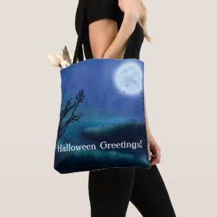 Halloween Moon in der Nacht in den Schatten von Bl Tasche