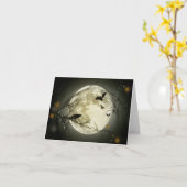 Halloween Moon Karte (Gelbe Blume)