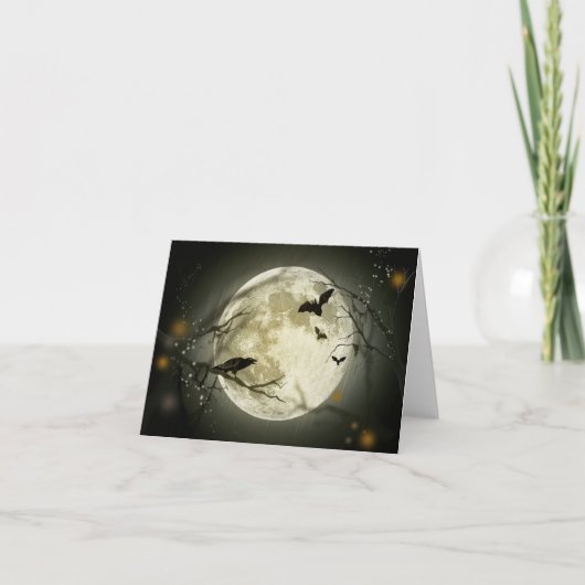 Halloween Moon Karte (Vorderseite)