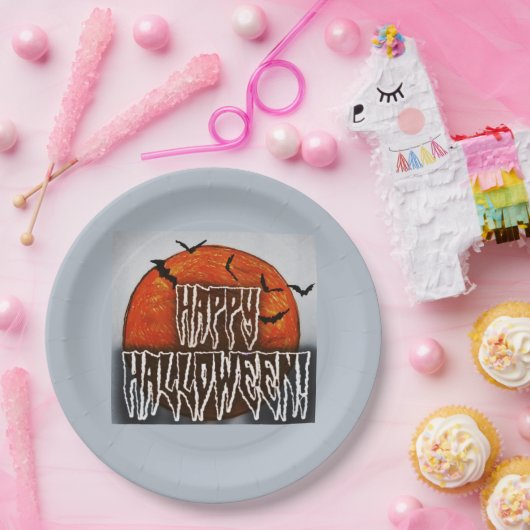 Halloween Moon-PG Pappteller (Party)