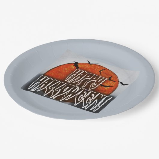 Halloween Moon-PG Pappteller (Schrägansicht)