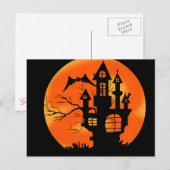 Halloween Moon Postkarte (Vorne/Hinten)