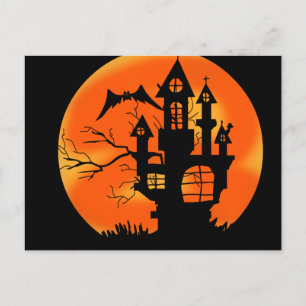 Halloween Moon Postkarte
