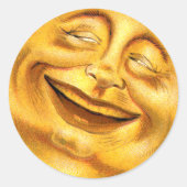 Halloween Moon Runder Aufkleber (Vorderseite)