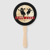 Halloween Moon Silhouette Gespenster Fächer (Rückseite)