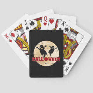 Halloween Moon Silhouette Gespenster Spielkarten