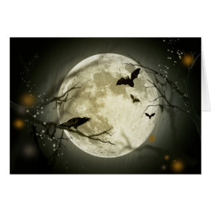 Halloween Moon Spooky Crows