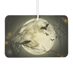 Halloween Moon Spooky Crows Autolufterfrischer