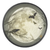 Halloween Moon Spooky Crows Eishockey Puck (Vorderseite)