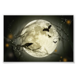 Halloween Moon Spooky Crows Fotodruck