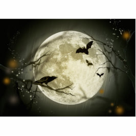 Halloween Moon Spooky Crows Fotoskulptur Magnet