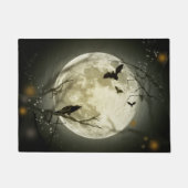 Halloween Moon Spooky Crows Fußmatte (Vorderseite)