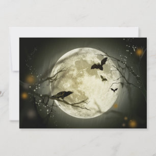 Halloween Moon Spooky Crows Karte