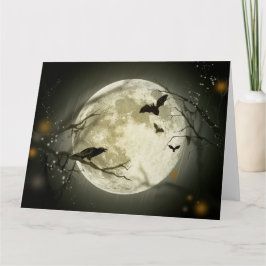 Halloween Moon Spooky Crows Karte