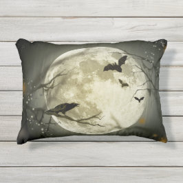 Halloween Moon Spooky Crows Kissen Für Draußen