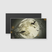 Halloween Moon Spooky Crows Magnetkarte (Vorne/Hinten)