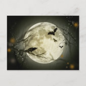 Halloween Moon Spooky Crows Postkarte (Vorderseite)