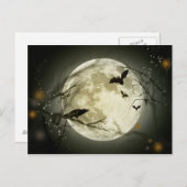 Halloween Moon Spooky Crows Postkarte (Vorne/Hinten)