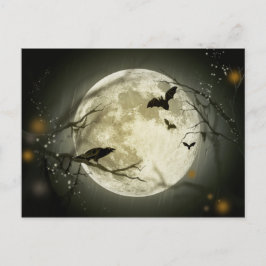 Halloween Moon Spooky Crows Postkarte