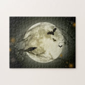Halloween Moon Spooky Crows Puzzle (Horizontal)