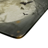 Halloween Moon Spooky Crows Schneidebrett (Ecke)