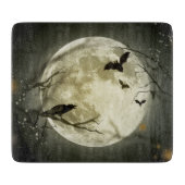 Halloween Moon Spooky Crows Schneidebrett (Vorderseite)