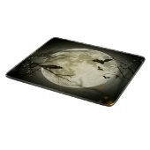 Halloween Moon Spooky Crows Schneidebrett (Ecke)