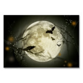 Halloween Moon Spooky Crows Tischnummer (Rückseite)