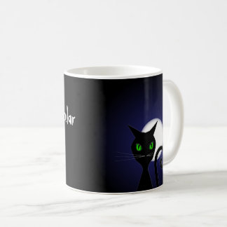 Halloween Moon und Cat Kaffeetasse