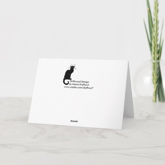 Halloween Moon und Cat Karte (Rückseite)