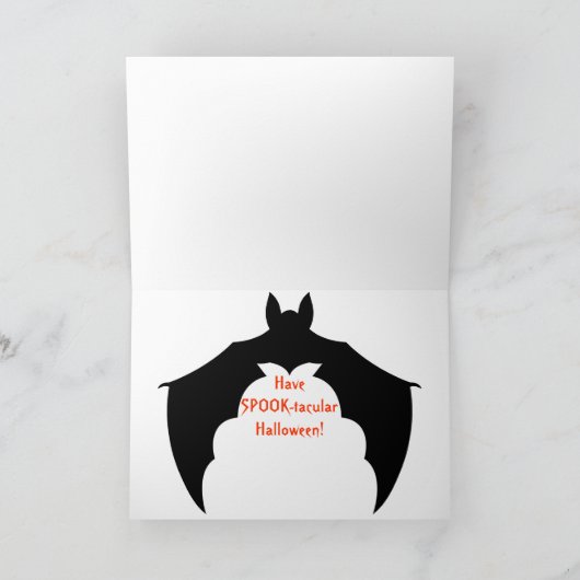 Halloween Moon und Cat Karte (Innenseite)