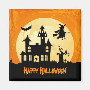 Halloween Moonlight Spuk House Magnet