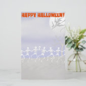 Halloween Moonlit Party Scene Briefpapier (Stehend Vorderseite)
