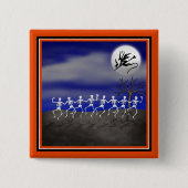 Halloween Moonlit Party Scene Button (Vorderseite)