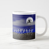 Halloween Moonlit Party Scene Jumbo-Tasse (Rechts)