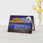 Halloween Moonlit Party Scene Karte (Gelbe Blume)