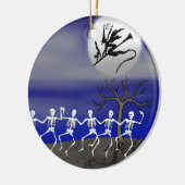 Halloween Moonlit Party Scene Keramikornament (Links)