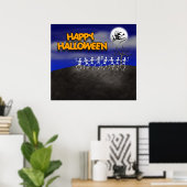 Halloween Moonlit Party Scene Poster (Heimbüro)