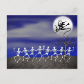 Halloween Moonlit Party Scene Postkarte (Vorderseite)