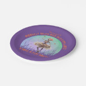 Halloween Moonlit Skies and Skeleton Vibes Pappteller (Schrägansicht)