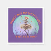 Halloween Moonlit Skies and Skeleton Vibes Serviette (Vorderseite)