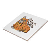 Halloween-Mopps Fliese (Seite)