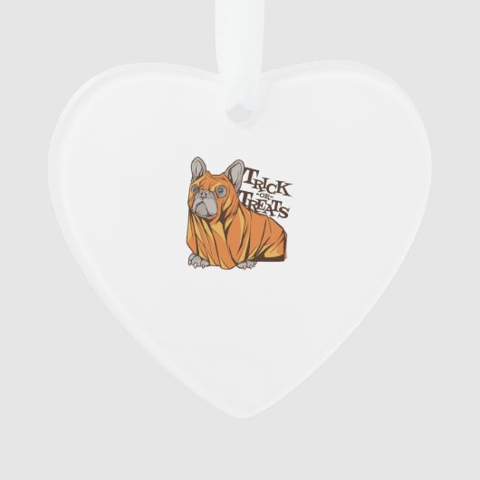 Halloween-Mopps Ornament (Vorderseite)