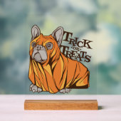 Halloween-Mops Acrylschild (Neutral)