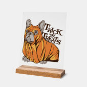 Halloween-Mops Acrylschild (Winkel)