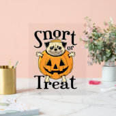 Halloween-Mops Acrylschild (Hochzeit)