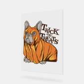 Halloween Mops Acrylschild (Winkel)